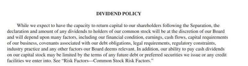 Comcast_Dividend Policy Versant